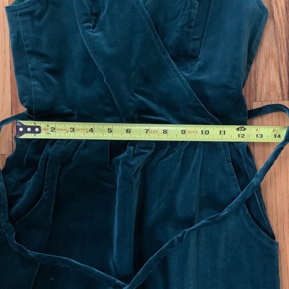 Vintage green velvet long dress - Picture 10 of 13